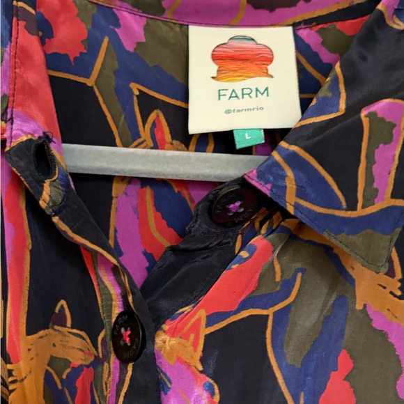 Farm Rio Wild Horses lightweight satin Jumpsuit - Multicolor - Picture 4 of 8